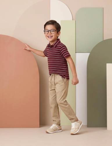 Image of Amazon Brand - Symbol Boys Soft Cotton Rich Jersey Striped Polo Shirt