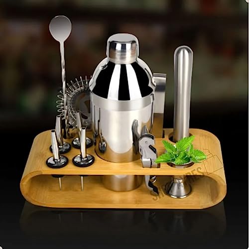 Kit Coqueteleira Bar Profissional Para Drinks Bebidas 550ml Inox Com 12 Peças Drinks Barman Caipirin