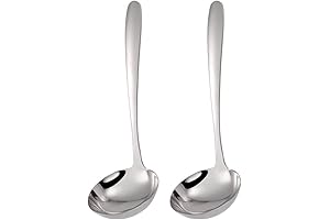 Gravy Ladle, Soup Ladle Gravy Spoon, 8 Inch SUS 304 Stainless Steel Scoop wkn