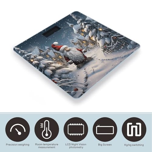 Báscula de baño digital Christmas Snow con pantalla LCD miniatura 3