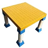 Bühnenpodest Kinderbühne aus PP Kunststoff, Modulares Bühnenpodest mit 4 Beinen, Höhe 40 Cm, Tragkraft 150 Kg, Geeignet für Kindergarten und Schule(Yellow)