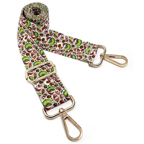 Image of Dsigo Purse Strap, 1.5 inch Wide Gold Alloy Buckle Floral Printing Crossbody Shoulder Strap for Bag Handbag Crossbody Bags