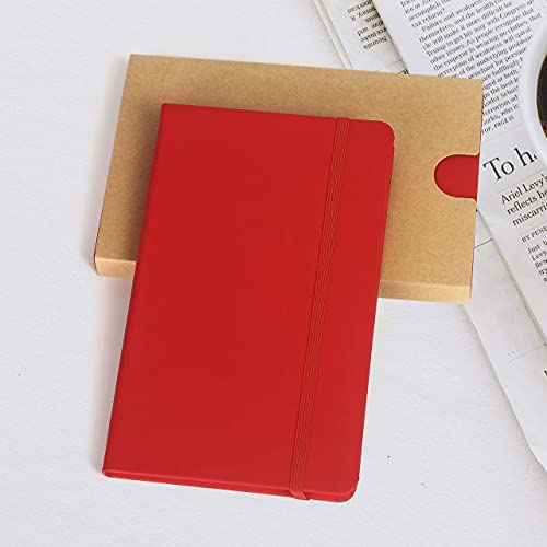 Superbowell Dotted Journal,A5 Hardcover Executive Notebook With Premium Pu Leather, Red Notebook Medium 5.23 X 8.38 Inches,Dot Grid 100Gsm Paper,160 Pages.(Dot,Red) #TOP4
