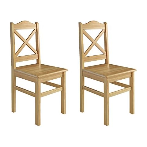 Erst-Holz® Küchenstuhl Massivholzstuhl Esszimmerstuhl Kiefer 2X Stühle 90.71-20-D Cover