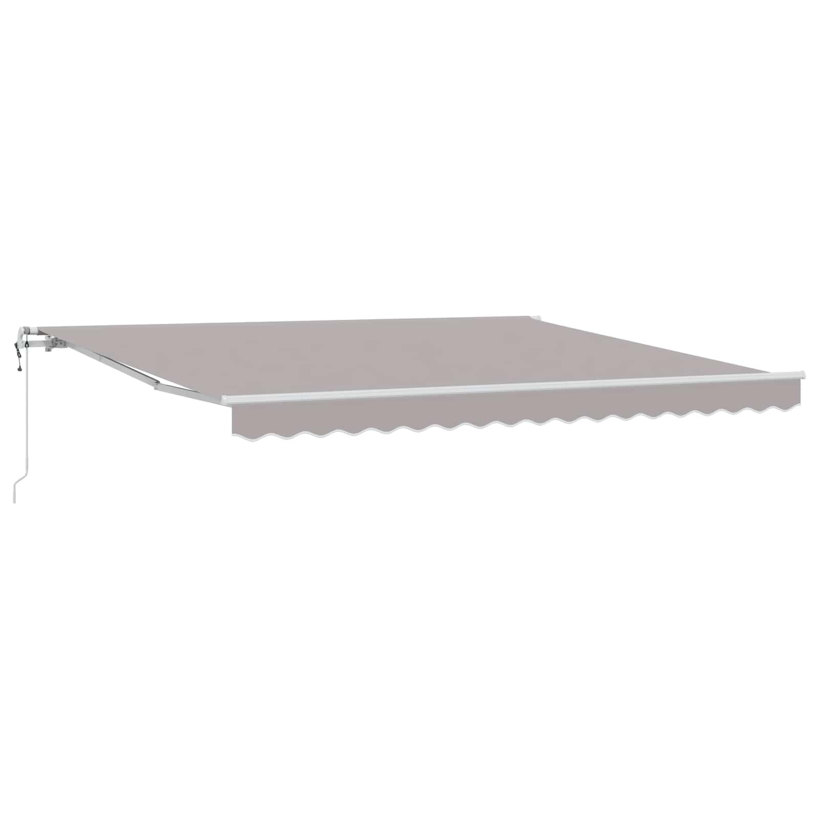 Auvent rétractable électrique gris clair 400x300 contre la chaleur | Store extérieur de terrasse