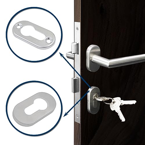 Tucireat 2 Stück Türschloss Abdeckung Türschloss Rosette Haustür Schlüsselrosette Edelstahl Matt Türrosette Edelstahl Schlüsselloch Abdeckungen Schlüsselloch Abdeckung Abdeckung Des Türgriff
