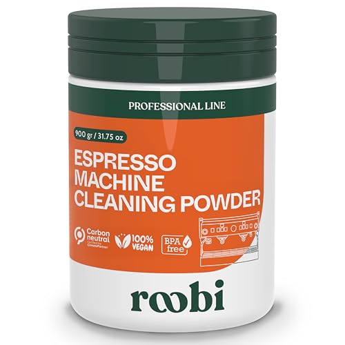 Roobi Professional Espresso Machine Cleaning Powder. Carbon Neutral Espresso Cleaner Powder. Up to 90 uses, 900gr.