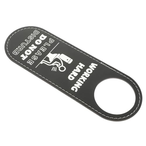 ABOOFAN Cartel Puerta Doble Cara de Cuero PU para Baño Señal Colgante No Molestar Por Favor Entra Letrero Decorativo Resistente para Puertas de Aseo Uso Oficina y Hogar