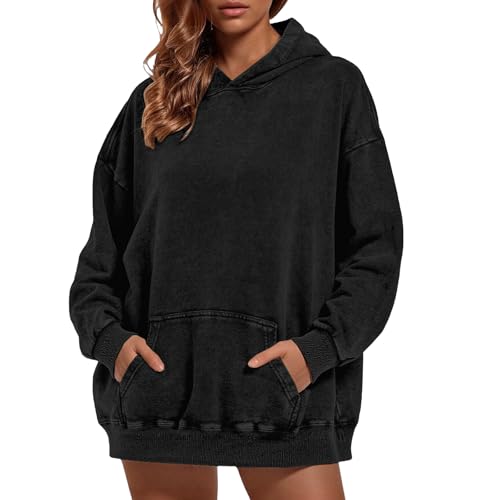 Acid Wash Hoodie Washed Hoodie Women Men Heavyweight Hoodies Unisex Vintage Washed Sweatshirts Oversized Streetwear4