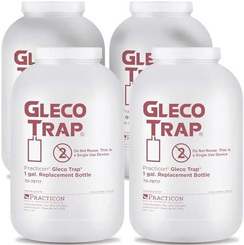 Practicon 7078717 Gallon Gleco Trap Replacement Bottle, Pack of 4