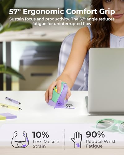Image of seenda MOU-302 Wireless Bluetooth Ergonomic Vertical Mouse with Volume Knob