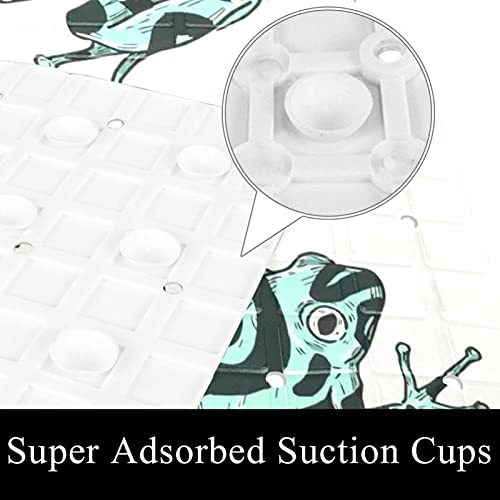 Tapis de baignoire en forme de grenouille ergonomique et durable