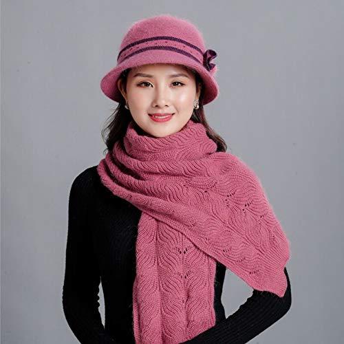 Bonnet femme hiver tricoté et écharpe pour les sorties en plein air