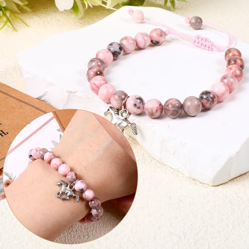 Image of TIESOME Horse Charm Bracelet, Horse Bracelets Birthday Gifts for Women Friends Who Loved Horses Birthday Christmas Gifts