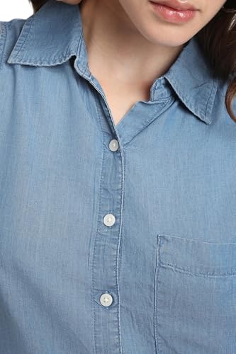 Image of Forever 21 Women Solid Regular Fit Shirt