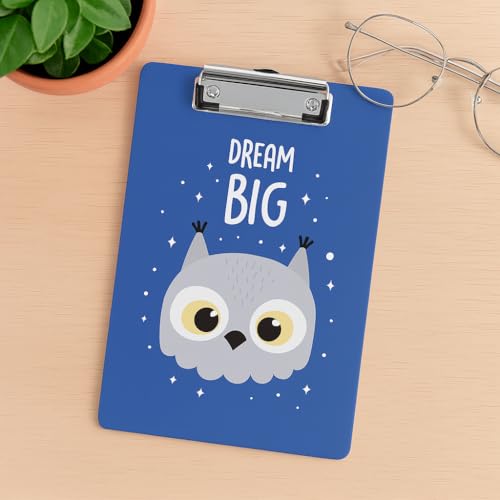 Image of Clipboard Drawing, Writing, Exam Board with Clip (Size - 24x36 cm) Sturdy, Lightweight for Office, School, College (Owl)