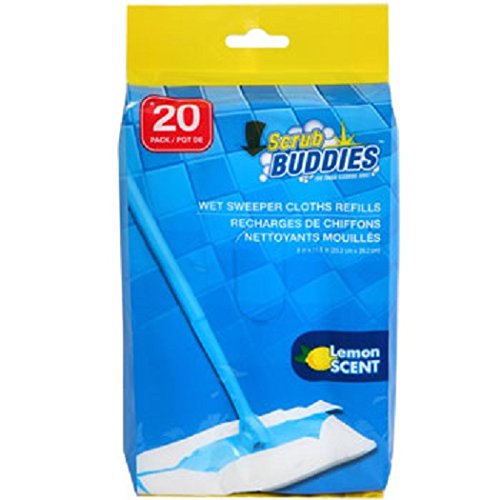 Scrub Buddies Wet Sweeper Cloth Refills - One Pack of 20 Refills