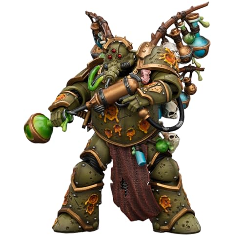 Image of JOYTOY Death Guard Warhammer 40K 1 /18 Action Figures Death Guard Biologus Putrifier with Injector Pistol and Hyper Blight Grenades Collectible Gift Model Birthday Gifts 15+, JT03981