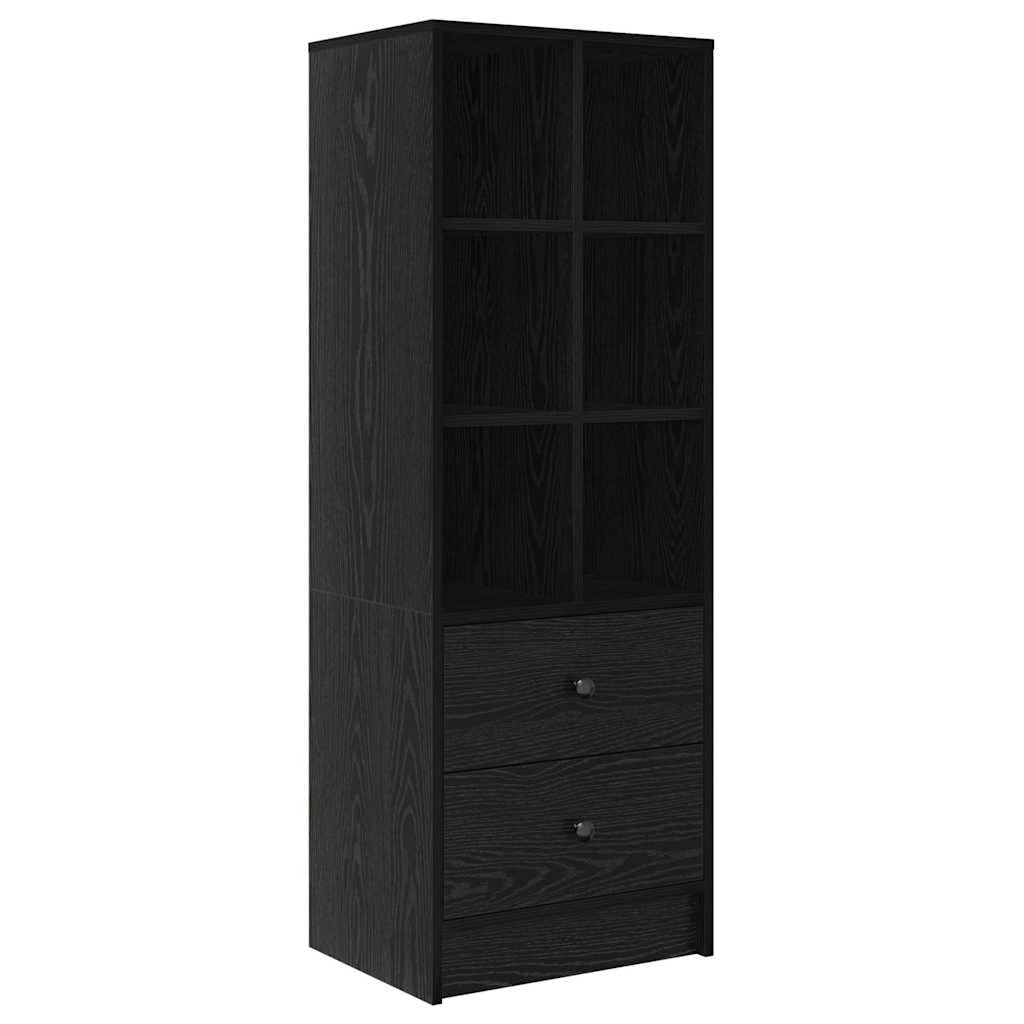 Escritorio con cajones, 2 piezas, aspecto de roble negro, mesa de oficina duradera, amplia superficie de trabajo para oficina en casa y oficina, fácil montaje