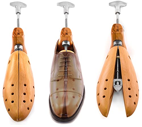 Houndsbay Bulldog Premium Professional 2-Way Wooden Shoe Stretcher For Men, Shoe Widener & Stretcher For Men With Wide Feet #TOP4