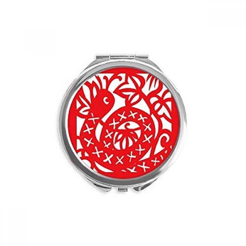 Miroir de poche serpent zodiaque cadeau unique fait main multicolore