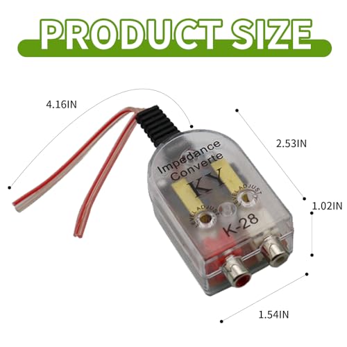 Car RCA Line Audio Output Converter Replacement, Subwoofer Amplifier Modified Audio Converter, Vehicle Line Control Audio Signal Adapter for Most Cars