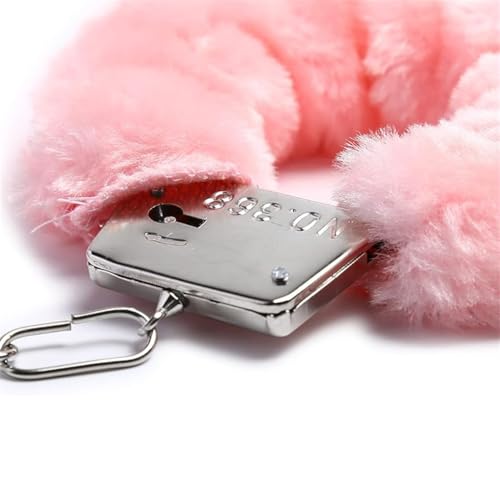 Soft Leather Hand-Cuffs Bracelet with Connect Chain Hook, Adjustable Lock Buckle Ankle Bracelets Cosplay Hand-Ankle Cuffs Accessory3