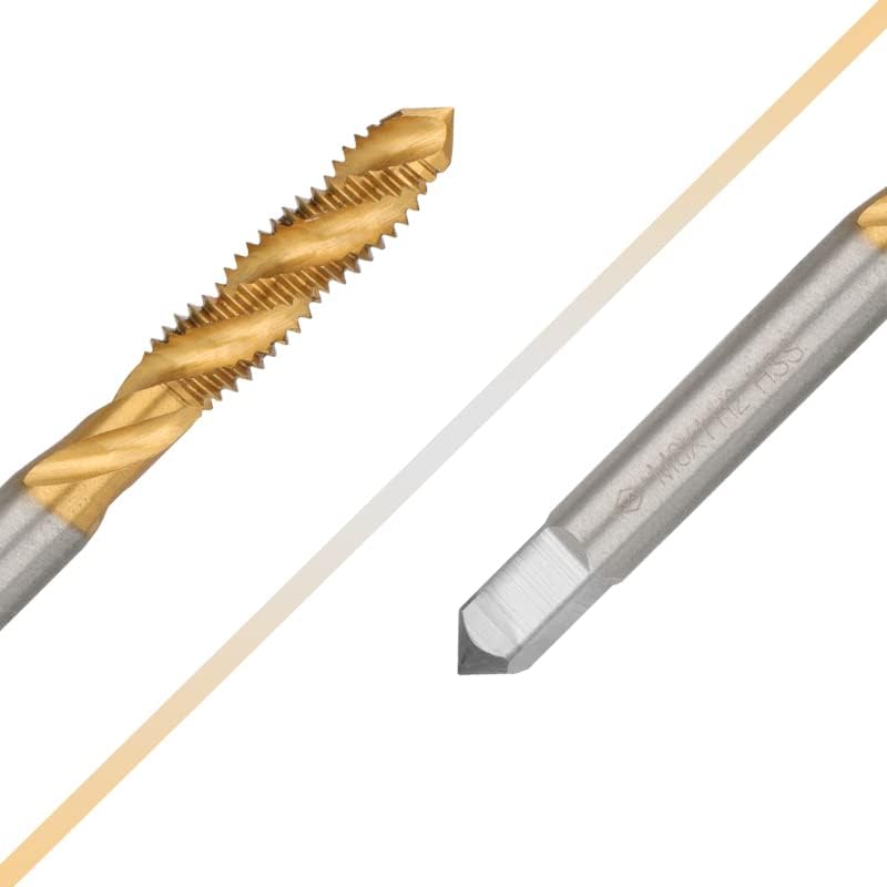 4pcs Spiral Pointed Taps Set M3 M4 M5 M6 HSS Tapping Thread Forming Tap Drill TiN Coated Metric Screw Tap Kit