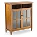 Simpli Home AXWSH005 Warm Shaker Solid Wood 39 inch Wide Rustic Medium Storage Media Cabinet in Honey Brown