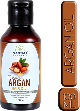 Nagbai Moroccan argan oil for hair Hair Oil (100 ml Bottle)