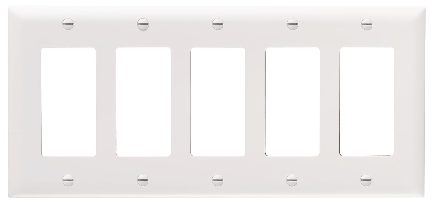 Legrand Pass et Seymour TP265W plaque murale 5 postes pour masquer les trous et regrouper