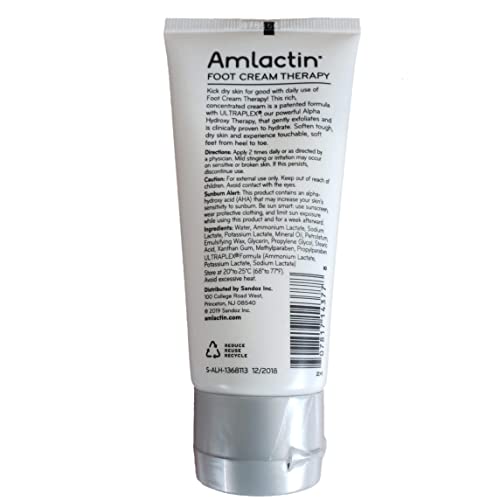 Amlactin Foot Repair Foot Cream Therapy | Smooths Rough, Dry Feet | Powerful Alpha-Hydroxy Therapy Gently Exfoliates | Lactic Acid (Aha) | Softens Tough, Dry Skin #TOP1