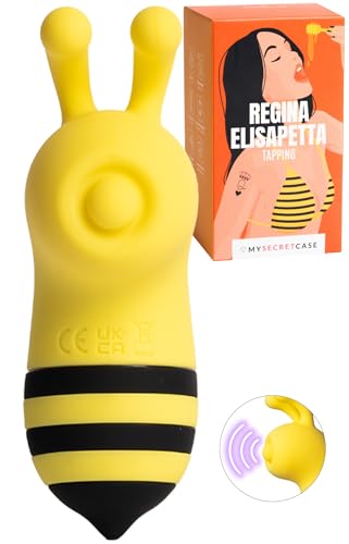 MySecretCase Tapping Klitoris Stimulator - Auflege Sexspielzeug mit Klopffunktion für Frauen, Mini Vibrator Biene, Erotisches Damen Sextoy, Kitzler Vibration fur die Frau, Leise Sextoys Solo Sex