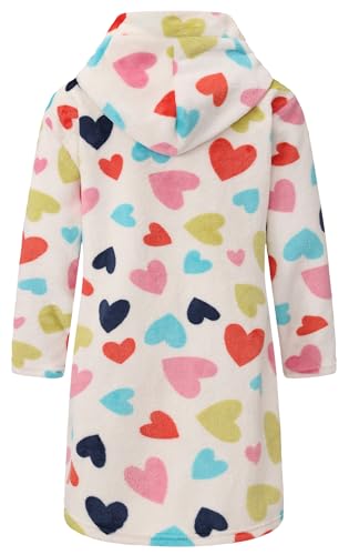 Image of Kid Fleece Hooded Robes Girls Bathrobes Boys Soft Plush Sleepwear Toddler Fuzzy Pajamas