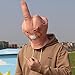 MOKRY PARTY Middle Finger Funny Head Mask Costume Party Prop Adult Middle Finger Mask