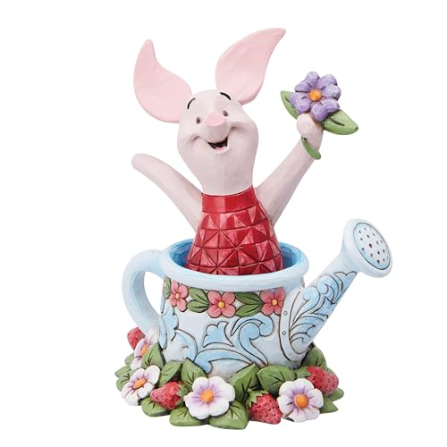 Disney Traditions Piglet In Watering Can Figurine, Height 11.5cm