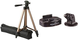 Amazon Basics GoPro Tripod Camera Mounts & 127cm (50") Lightweight Tripod with Bag