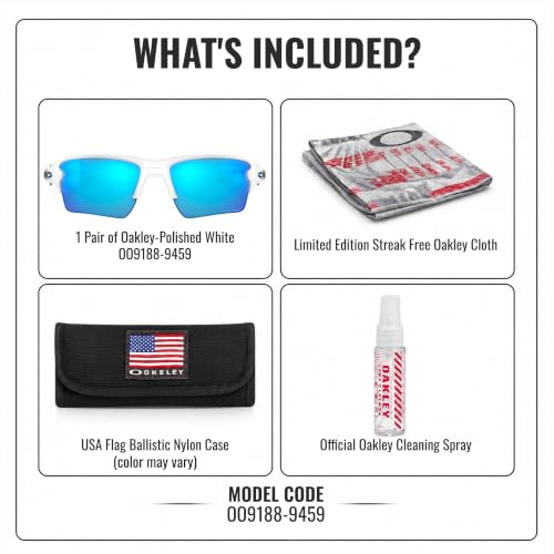 Image of Oakley FLAK 2.0 XL OO9188 Rectangle Shape Sunglasses With Official Eyewear Kit