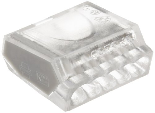 Morris Products 23015 Push in Wire Connector, Gray, 12-#22 Awg, 5 Poles (Pack of 100)