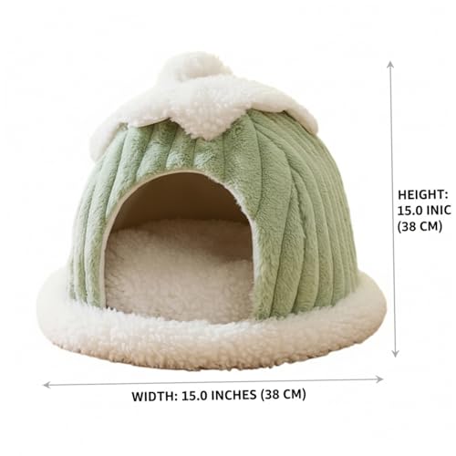 Panier pour chat fermé contre le stress des animaux de moins 3 kg vert
