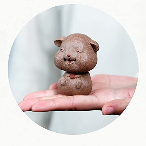 Compagnon de thé chat créatif en sable violet pour salon de thé