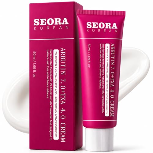 GOUGEX Seora Korean Brightening Cream for Face & Body, Arbutin & Niacinamide Facial Cream, Seora Arbutin Cream for Dark Spots Appearance, Uneven Skin Tone & Daily Hydration, Lightweight Moisturizer