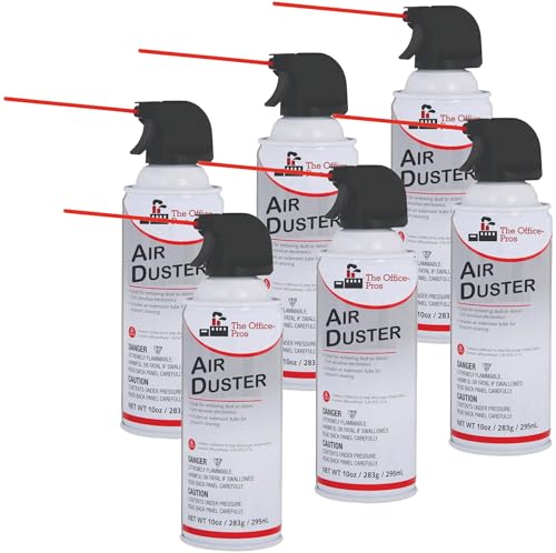 Can Air, Air Duster, 10oz Can, Can Air Duster for Computer, Compressed Canned Air, Electronic Keyboard Cleaner - 10oz Can - 6 Cans