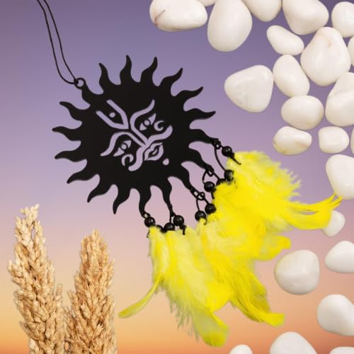 Image of Dream Catcher Car Hanging Handmade Hanging Wall Hangings, Home Decor Garden, Car, Outdoor, Bedroom Pack of 1 (Surya-CAR-Hang)