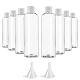 ❶ Material Transparente Súper Práctico: Perfecto set de viaje de BUZIFU. 6 piezas botes viaje, 2 mini embudos, con bolsa transparente, con un total de 9 productos, están hechos de plástico transparente de alta calidad, bien diseñado, bien herméticos, no se escapará y ve en un vistazo todos
