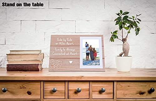Birthday Christmas Housewarming Wedding Gifts For Family,Father, Mother, Daughter, Sister,Brother,Son,Grandma,Grandpa,Mother In Law,Father In Law - Long Distance Photo Frame Gift- Picture Frame Gift-Side By Side Or Miles Apart,Family Is Always Connected At Heart #TOP1