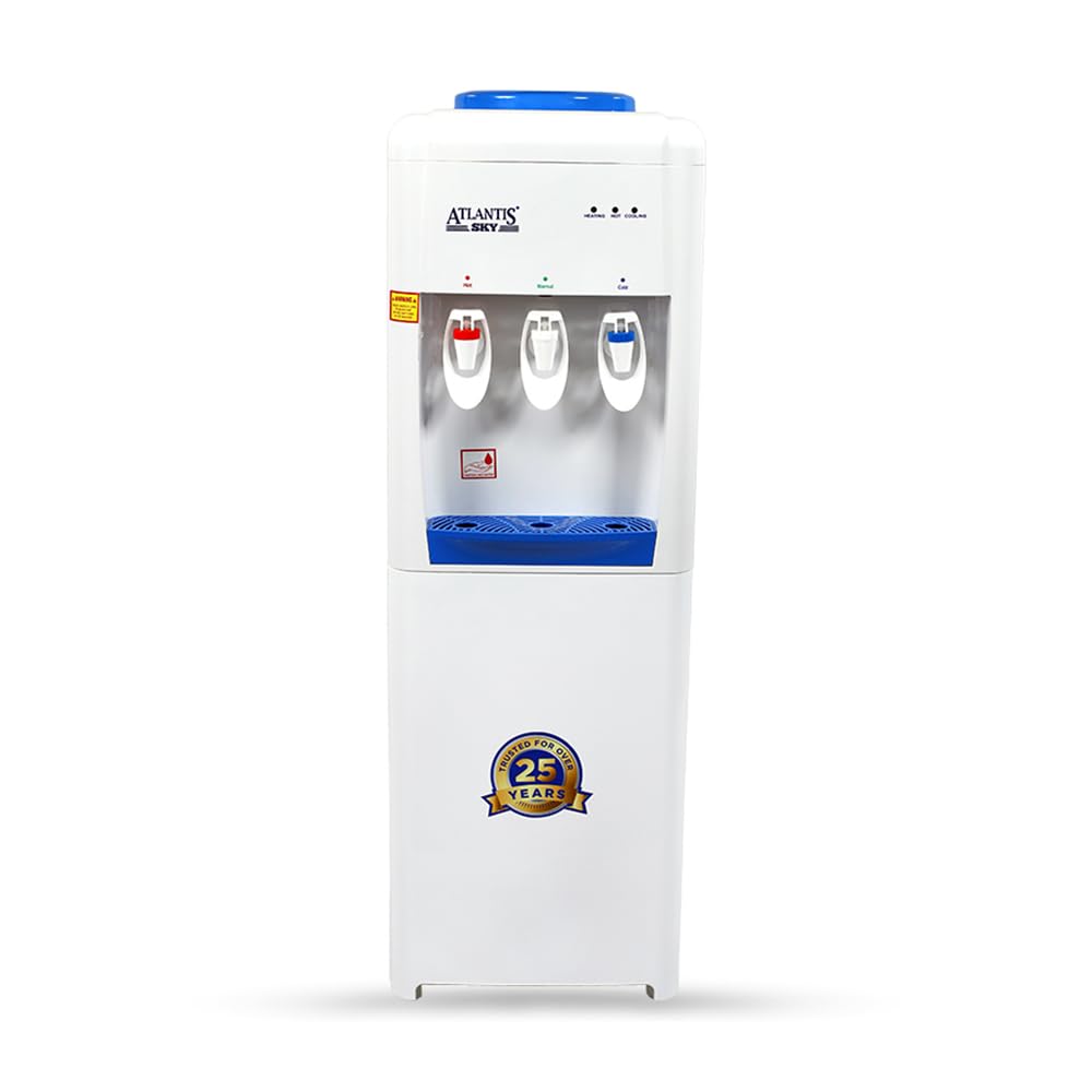 ATLANTIS Sky Hot Cold and Normal Bottled Water Dispenser Floor Standing | Cooling 3 Liter per Hour - 3 Taps Functions (B09Y237T11) Amazon Price History, Amazon Price Tracker