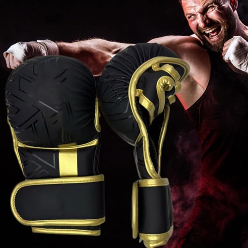 Guantes de boxeo con acolchado ajustable para evitar molestias en bolsa pesada 3