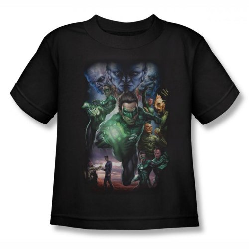 Green Lantern Boys Movie Hal Jordan Juvenile T Shirt Black Large #TOP12