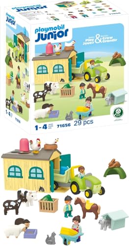 PLAYMOBIL JUNIOR | Bauernhof-Abenteuer | nachhaltiges Spielzeug für...